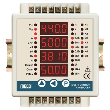 1 Phase & 3 Phase Multifunction Power & Energy Meter / Transducer  with  M. D & T. H. D. – TRMS with RS – 485 Communication