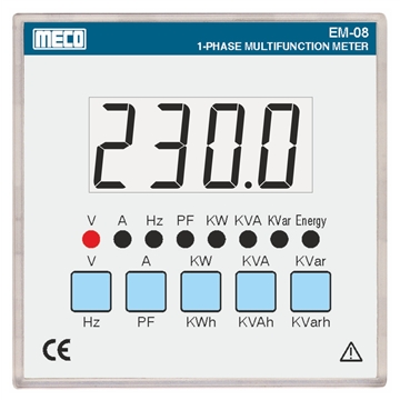 1 Phase Multifunction Meter - TRMS (Model : EM-08, EM-08D, EM-08S)