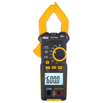 3-5/6 Digit 6000 Counts 600A DC / AC TRMS Digital Clampmeter with Temperature & Frequency (Model : 99+)