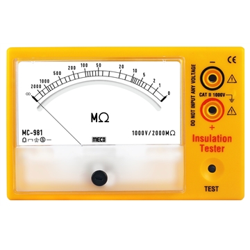 Analog Insulation Tester 1000V - 2000M Ohms (Model : MC-981)